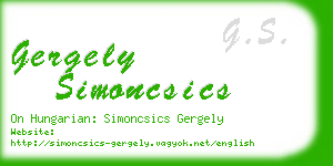 gergely simoncsics business card